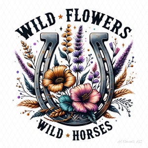 Flores Selvagens Cavalos Selvagens PNG, Western Boho PNG, Wild Png, Música Country PNG, Western Wild Horses. Cavalos Png, Cavalos Png Clipart