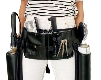 Cinturón para peinar el cabello – Soporte térmico para herramientas de calor, estilista móvil, laca y accesorios.