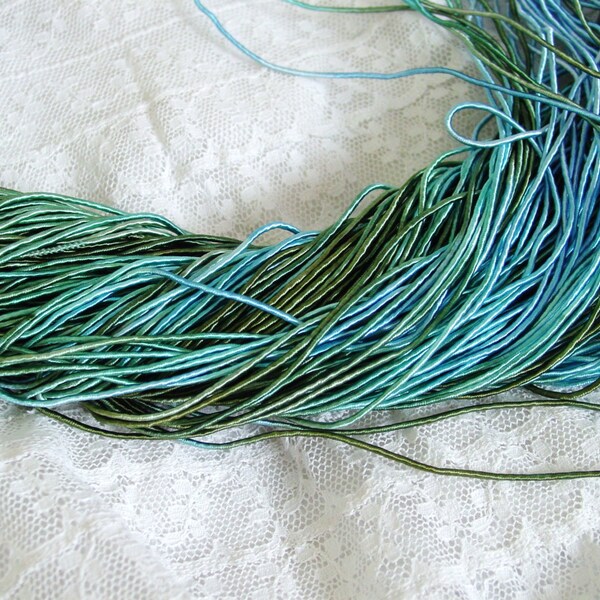 New - Hand Dyed MOUNTAIN MIST cord, 5 yards