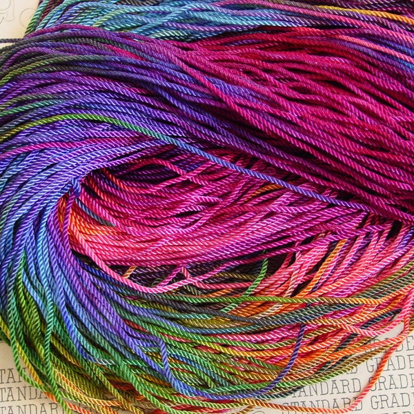 LAST OnE - Hand Dyed SUMMER CARNIVAL cord, 9 yards