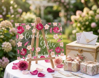 Custom Wedding Small Sign, Personalised Hand Painted Floral Signs, Event Decor