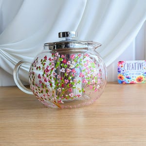 Hand Painted Teapot: Cherry Blossom, Beautiful Mother's Day gift, birthday, tea lover