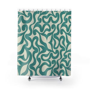 Green Boh0 Shower Curtain, Stylish Bathroom Decor, Vibrant Home Accessory, Unique Gift for Housewarming, Modern Decorative Curtain