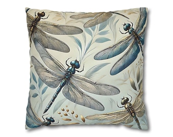 Dragonfly Dreams Pillowcase - Nature Decor, Home Accent, Gift for Her, Boho Style, Living Room Decor, Eco-Friendly