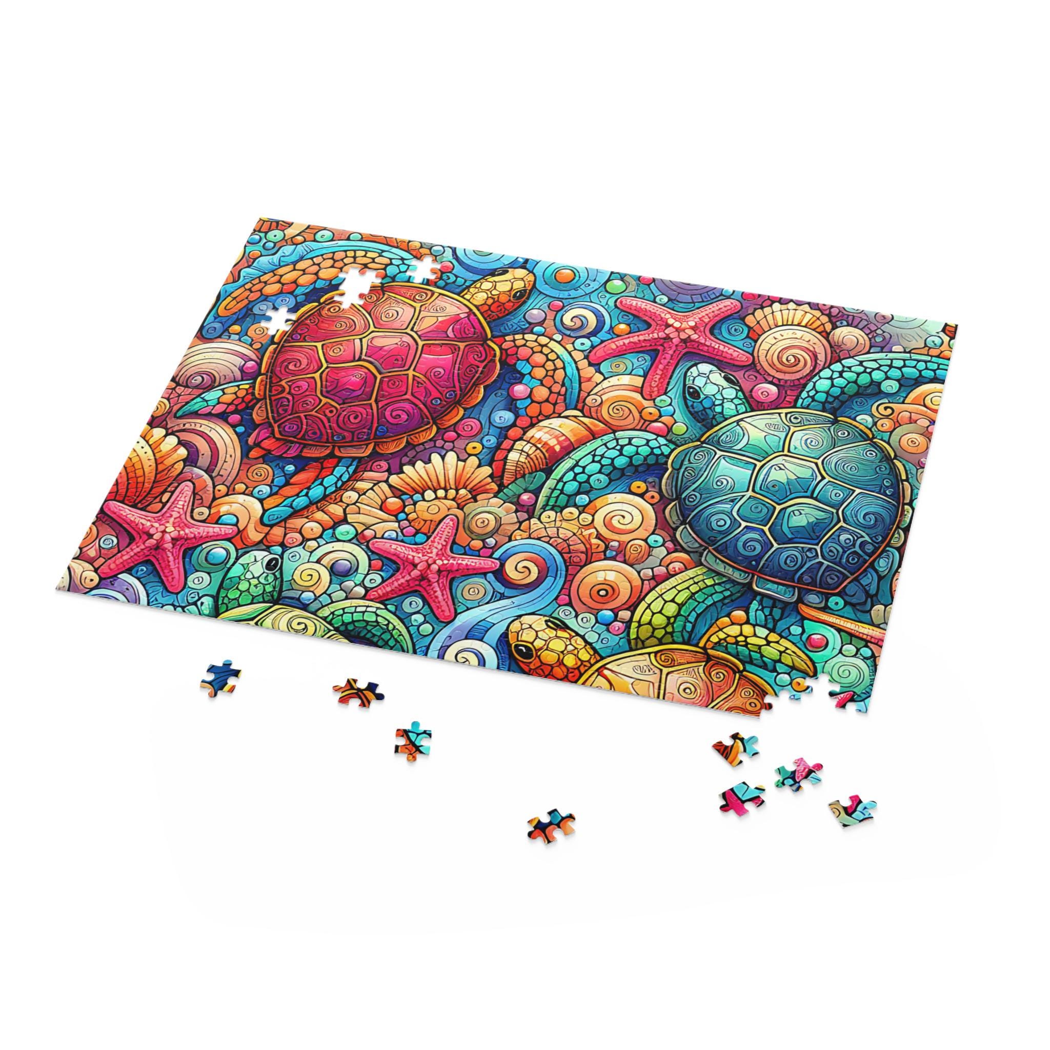 La Tortue Puzzles 1000 Pièces pour Adultes Puzzles pour Adultes Puzzle 1000 Pièces Jeux ÉduLe chatifs DécoSourision De La Maison Puzzle Peut Être