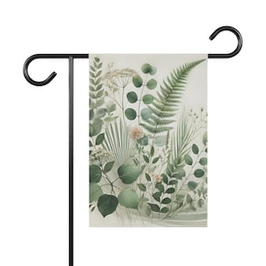Botanical Garden Flag - Home Decor, Outdoor Decoration, Greenery Banner, Spring and Summer Vibes, Plant Lover Gift, Floral Yard Decor