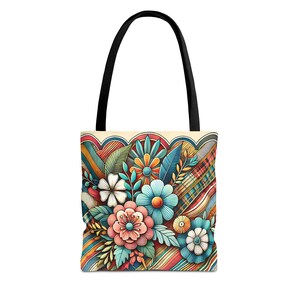Vintage Style Tote Bag, Boho Chic Carryall, Retro Shoulder Bag, Unique Grocery Tote, Fashion Week Accessory