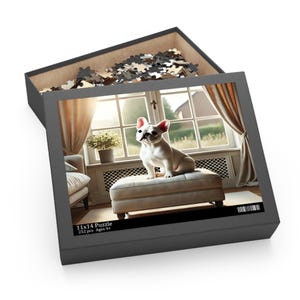 Charming French Bulldog Puzzle - 120, 252, 500 Piece Cozy Dog Jigsaw for Adults and Kids