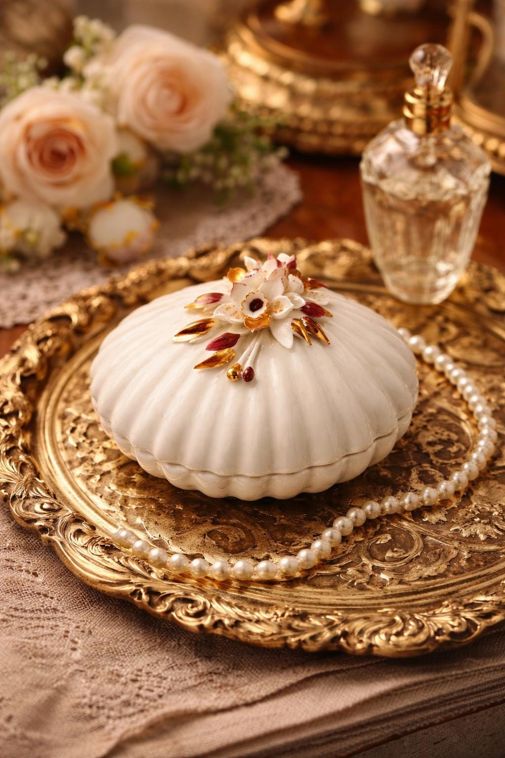 ［希少]カポディモンテ　「ラ・バルツェレッタ」イタリア製 Capodimonte Shell - Etsy