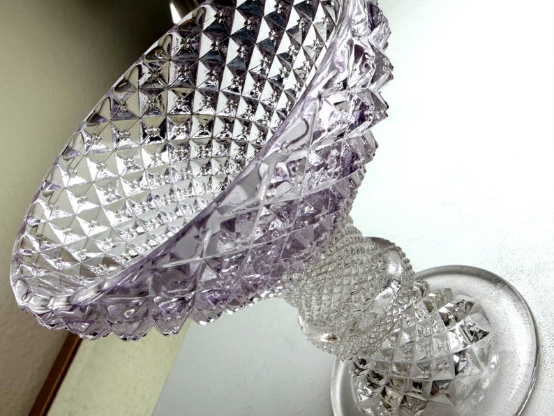 Candlestick Pattern Quality Vintage Westmoreland English Hobnail Lavender Glass Candlesticks Pair ...