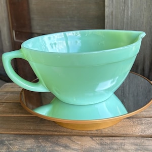 Vintage Fire-King Jadeite Batter Bowl: 9.5&quot; Anchor Hocking Oven Ware