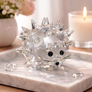 最終価格　ヴィンテージ1985 ピューター ゾウ クリスタル ミニチュア 1980s Swarovski Crystal Animals - Etsy