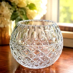 エレガント　クリスタル　ローズボール Crystal,rose Bowl - Etsy