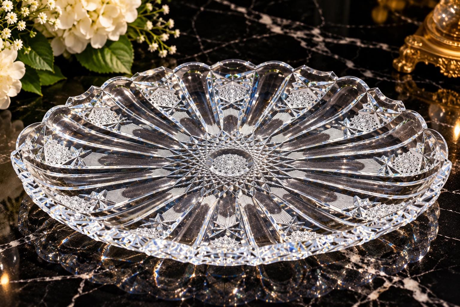 Antique Brilliant Cut Glass - Etsy