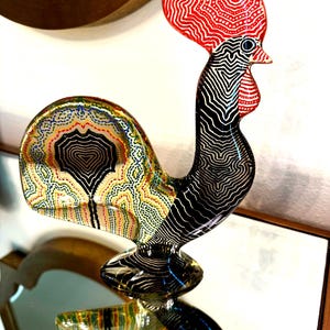 Vintage Lucite rooster sculpture by the Brazilian artist Abraham Palatnik