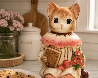 Emily & Wilbur Cat Vintage Cookie Jars 1980's Japan - Etsy