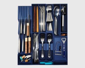 Organizador esencial de cocina Ultimate – 501,5 × 413 mm / Inserto modular de 15 piezas / Opciones de color