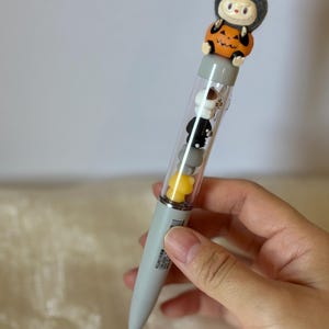 Handmade Kawaii Gel Pen with Mini Figure – Cute Custom Stationery Gift – Smooth Writing Ink Pen – Unique Desk Accessory
