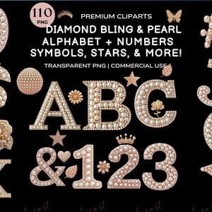 Pearl Alphabet, Diamond Letters, Diamond Alphabet, Pearl Letters, Pearl ...