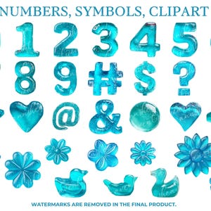 Jelly Candy Alphabet Clipart — Jelly Letters PNG Bundle with Numbers Symbols Clipart — 3D Gummy Candy Font — Big Printable Letters image 4