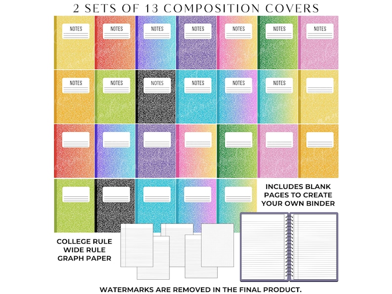Preppy Composition Note Composition Classroom Clipart, Preppy Teacher Clipart Teacher Life Png ...