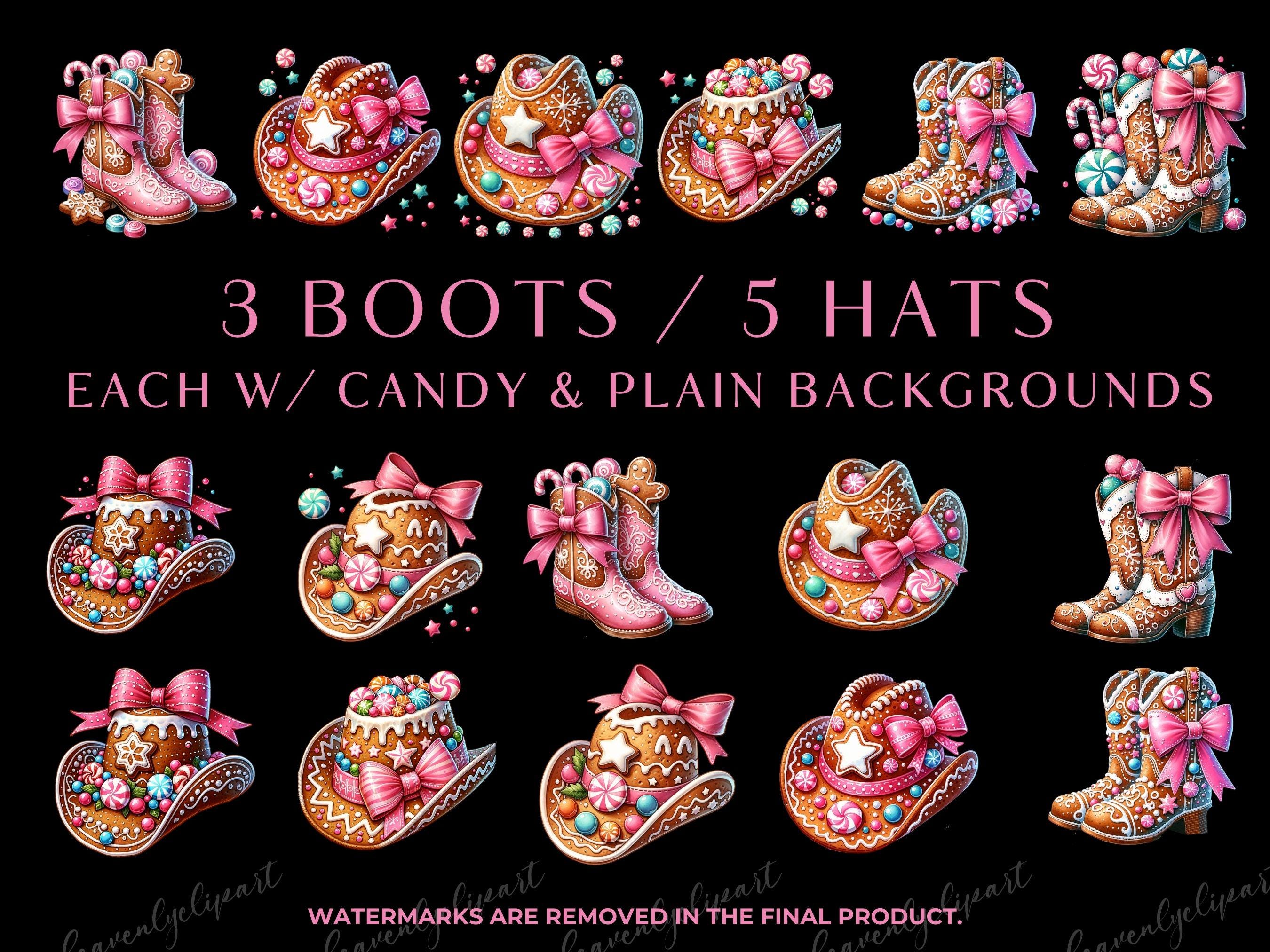 Gingerbread Girl PNG, Cowgirl Clipart, Coquette Christmas, Gingerbread ...
