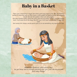 Cute Bible Stories for Kids Ages 3-7 | Kids Christian Stories | 10 Easy-to-Read Bible Stories | Digital Download For Kids