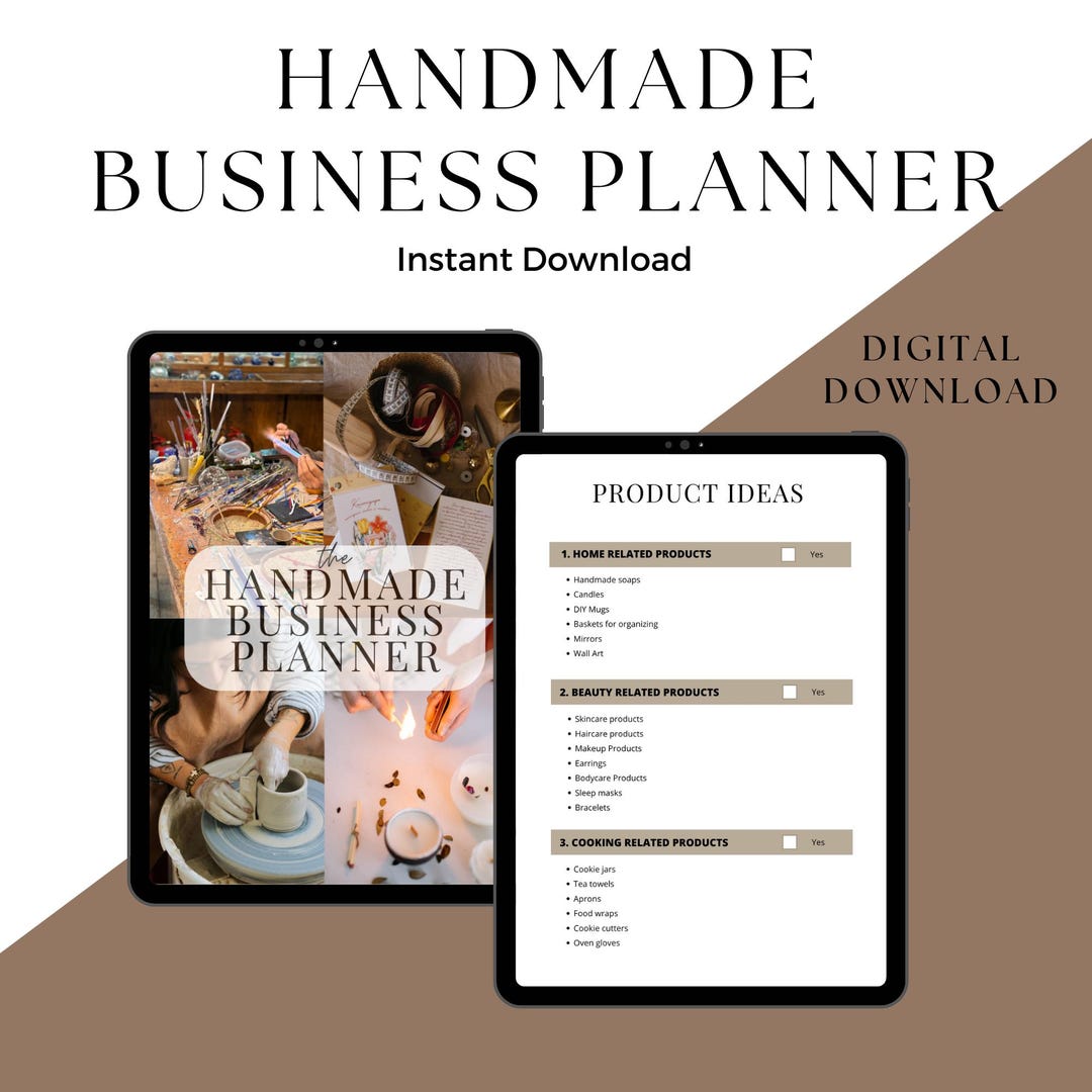 Handmade Business Planner Printable Craft Business Idea List Product ...
