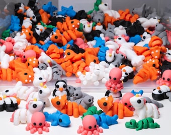 Geheimnis 3D gedrucktes artikuliertes Fidget Spielzeug, Tier und Figuren, Stressabbau Schreibtischspielzeug