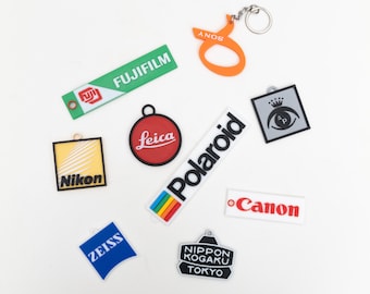 Kamera logo Schlüsselanhänger, Film Fotografie, Fotograf Geschenk, Fujifilm, Kodak, Canon, Neon, Leica, Sony
