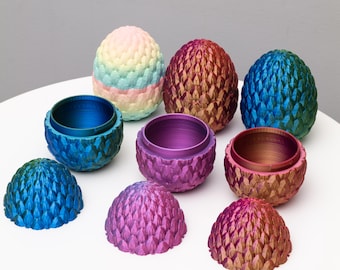 Metallic Multicolor 3D gedrucktes Drachen-Skala-Ei: Ostergeschenk, Spielzeug, Ostergeschenk