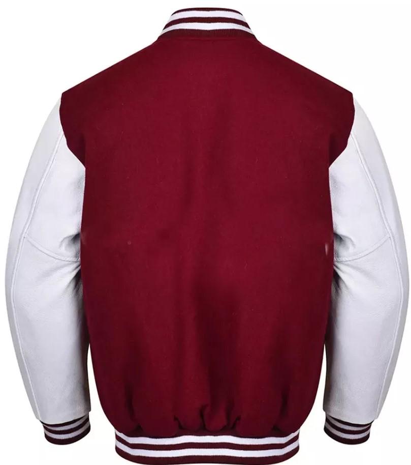 Letterman Honkbalwollen leren Varsity bomberjack