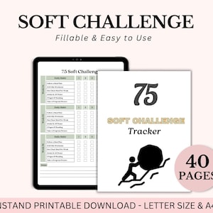 75-Day Soft Challenge Tracker Printable, soft Challenge Tracker, day Tracker Editable, 75 Soft Challenge Tracker Printable 75 Day Challenge