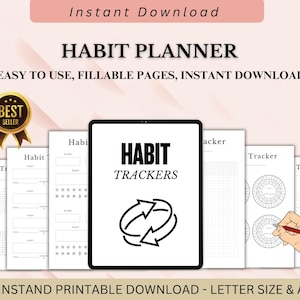 Habit Tracker Google Sheets Excel Template Daily Habit Planner Goal Tracker Weekly Habit Goal Planner Monthly Habit Routine digital sheet