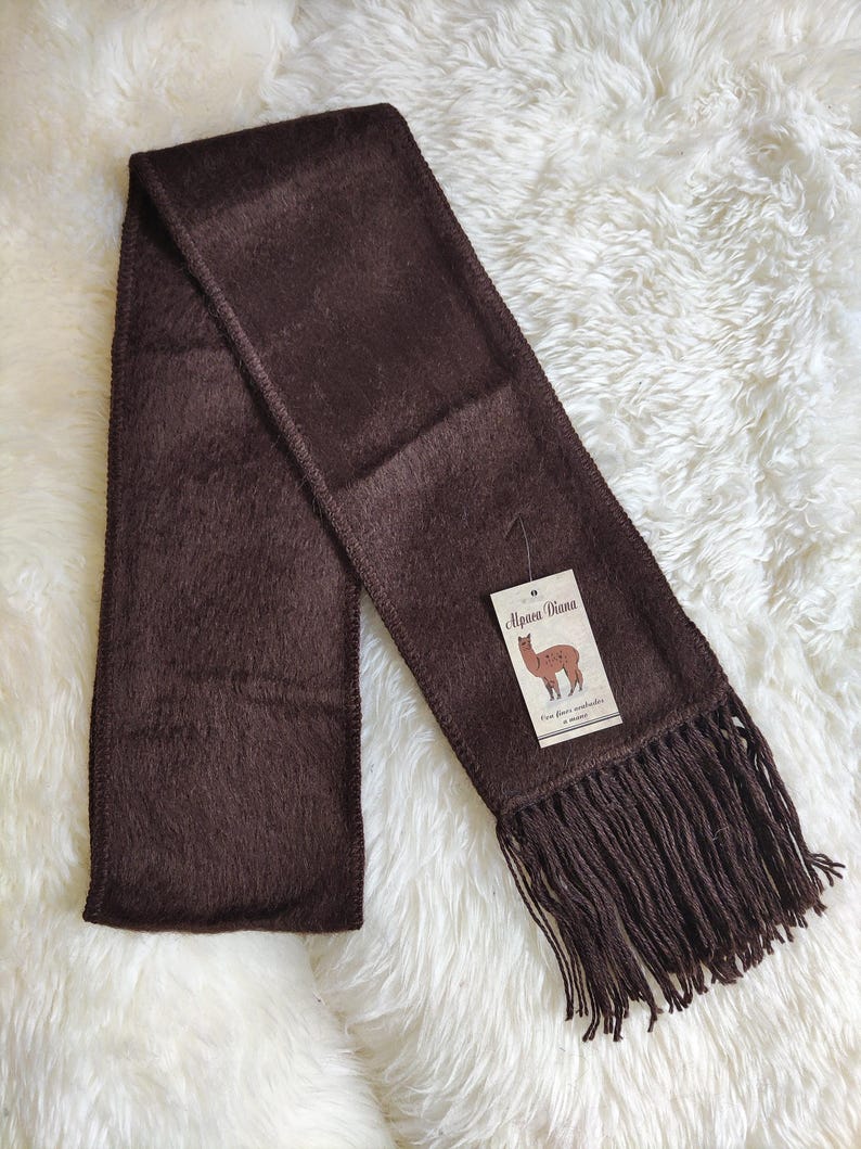 Soft alpaca scarf – hand-knitted from warm alpaca wool | Cozy winter scarf | Natural fiber – for boys, girls, and adults 798