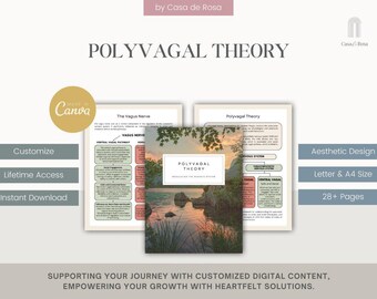 Quaderno di esercizi sulla teoria polivagale, comprendere il sistema nervoso per la guarigione emotiva e dei traumi, disturbo da stress post-traumatico (PTSD), disturbo da stress post-traumatico complesso (CPTS), risposta di lotta, fuga, congelamento e fulvo.