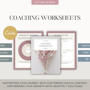 Coaching Worksheets Template 4 Coaches, PODOMORO Technique, SMART, PERMA Models, Window of Tolerance, Maslow's Hierarchy, Business Coaching