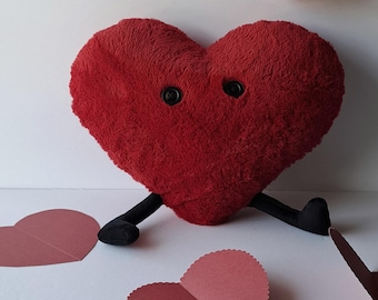Lumpy Love Valentine Red Plushie Pillow HANDMADE