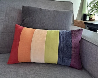 Pride Rainbow Handmade Luxe Fabric Pillow Cushion - Large