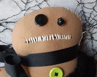 Gingerbread Man ZOMBIE - Fungus- Holiday Fun Decoration  HANDMADE