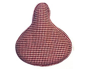 Bike Seat Cover | Dexter Fabric I Vintage Upholstery | Checkered Pattern I Men's Bike Gift I Cyclist Gift | Stocking Stuffer I Free Shipping