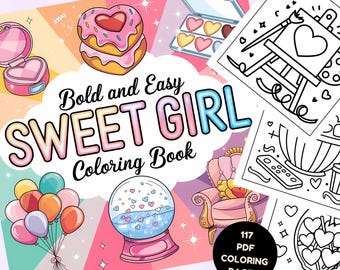 Bold and Easy Sweet Girl Coloring Pages, Bold and Easy Coloring