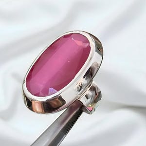 Big Ruby ring, Red Mens ruby ring, Silver ring, Ruby Gemstone ring, Engagement ring, Natural ruby ring, Anniversary gift for him, Mens rings