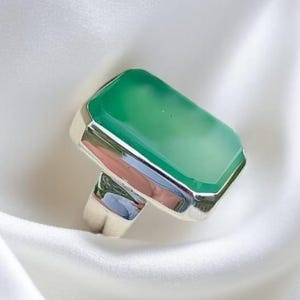 Natural Green Yemeni Agate Men Women Ring Silver 925 Handmade Yamani Sabz Aqeeq Gift Ring Man Woman Yamani Aqiq Hakik Agate Jewelry