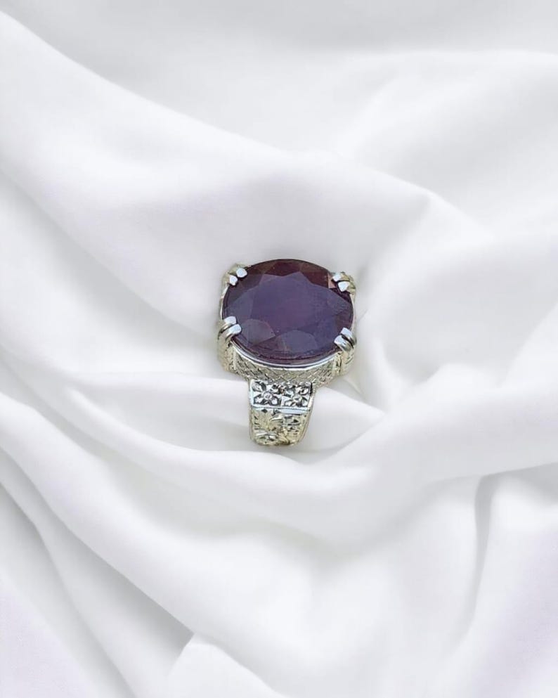 Ruby ring, Red Mens ruby ring, Silver ring, Ruby Gemstone ring, Engagement ring, Natural ruby ring, Anniversary gift for him, Mens rings