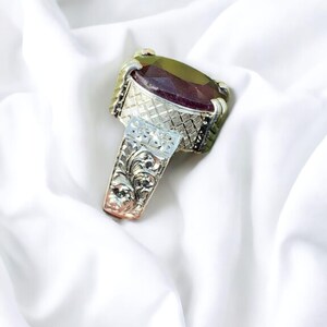 Ruby ring, Red Mens ruby ring, Silver ring, Ruby Gemstone ring, Engagement ring, Natural ruby ring, Anniversary gift for him, Mens rings