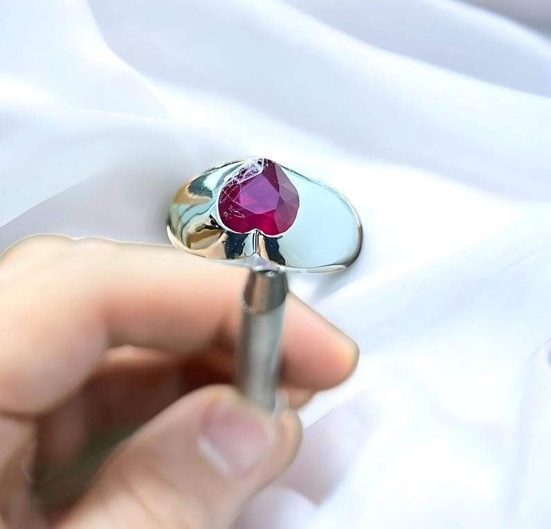 Ruby ring, Womens ruby ring, Silver ring, Ruby Gemstone ring, Engagement ring, Natural ruby ring, Anniversary gift for her, handmade ring