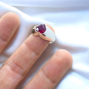 Ruby ring, Womens ruby ring, Silver ring, Ruby Gemstone ring, Engagement ring, Natural ruby ring, Anniversary gift for her, handmade ring