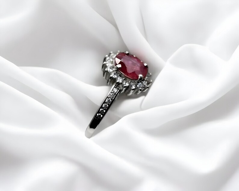 Ruby ring, Womens ruby ring, Silver ring, Ruby Gemstone ring, Engagement ring, Natural ruby ring, Anniversary gift for her, handmade ring