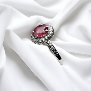 Ruby ring, Womens ruby ring, Silver ring, Ruby Gemstone ring, Engagement ring, Natural ruby ring, Anniversary gift for her, handmade ring